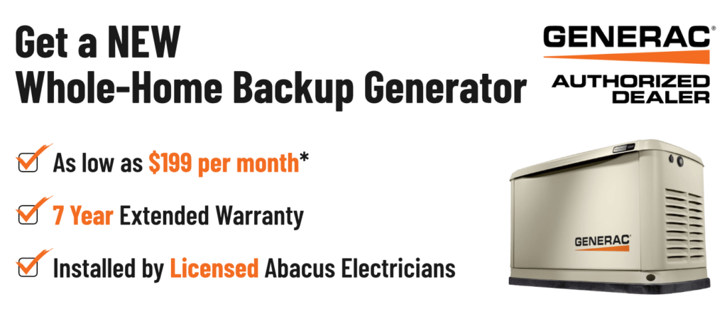 Get a NEW Whole-Home Backup Generator from Abacus